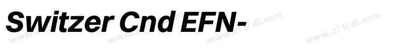 Switzer Cnd EFN字体转换
